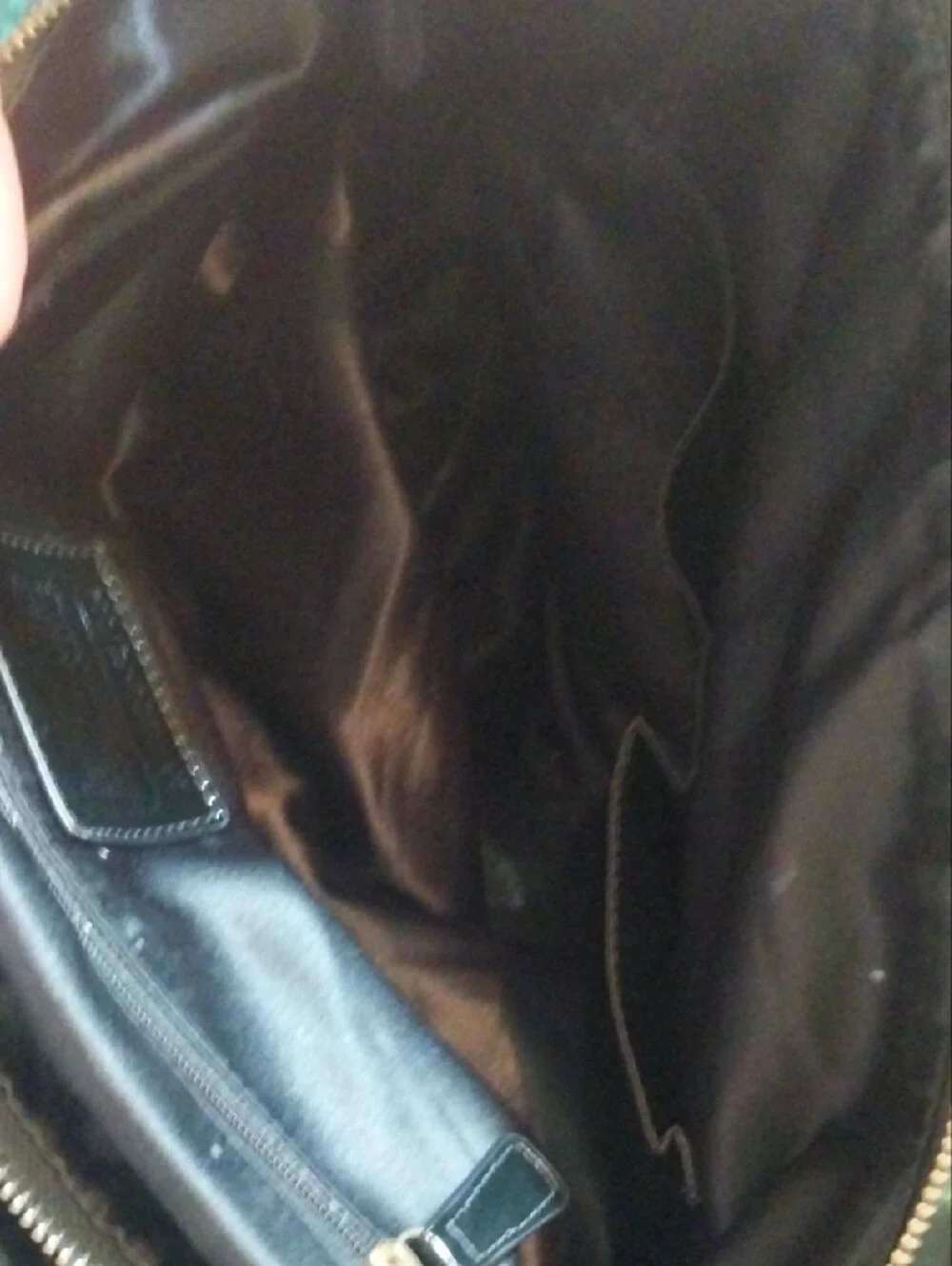 Coach Black Patent Leather Shoulder Bag with Gold Hardware